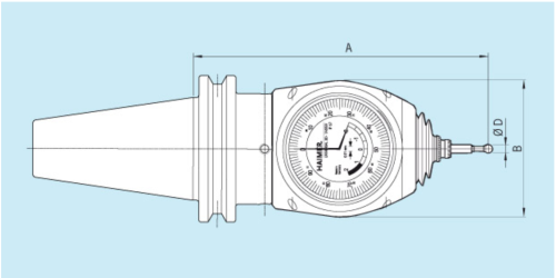 HAIMER Czujnik uniwersalny 3D ze zintegrowaną oprawką SK40 wraz z końcówką fi4