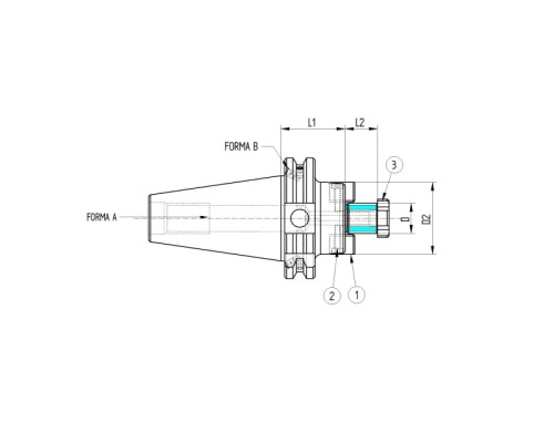 Oprawka SK40 DIN 69871 zabierakowa AD/B H50 D27 z chłodzeniem