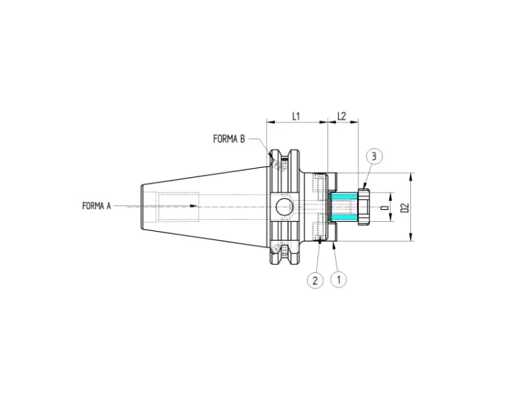 Oprawka SK40 DIN 69871 zabierakowa AD/B H55 D32 z chłodzeniem
