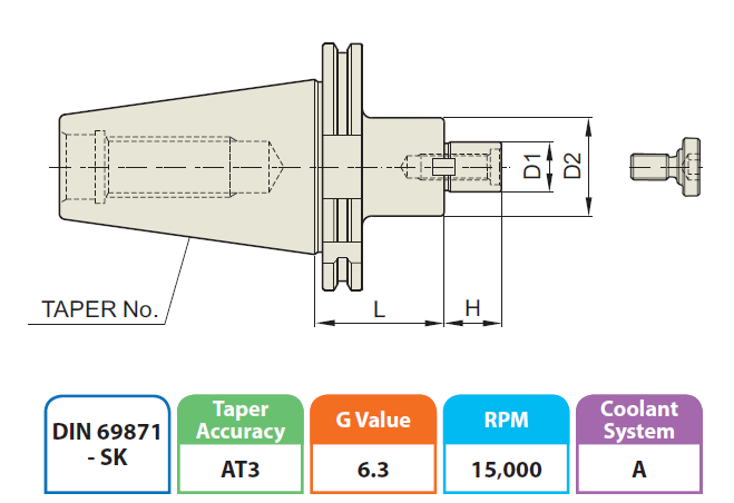 Oprawka Shell Mill Arbor SK40-SMA16-60