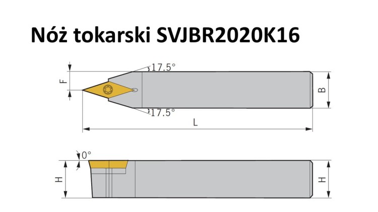 Nóż tokarski SVJBR2020K16