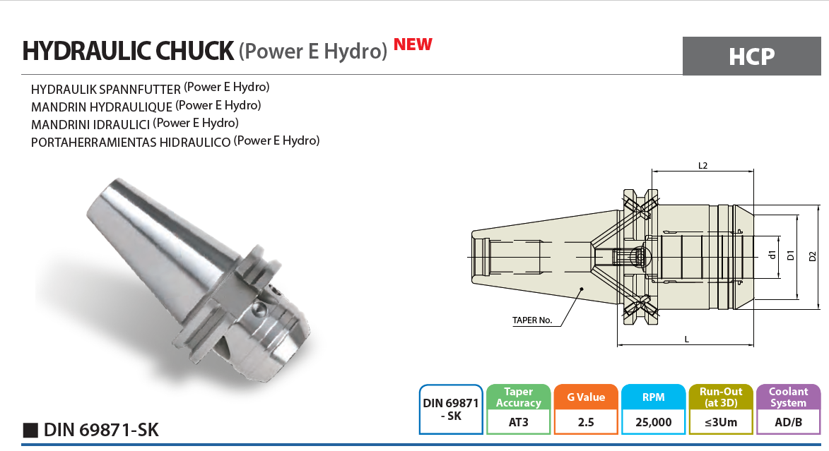 HYDRAULIC CHUCK SET HCSS40-20